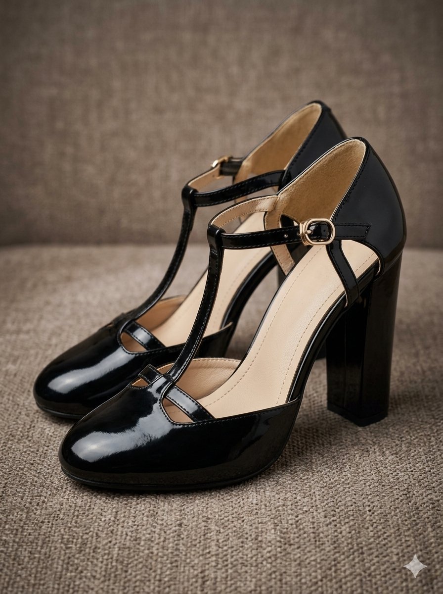 Escarpins style Salomé (bride en T) de la marque L.Lux Shoes en taille 37.