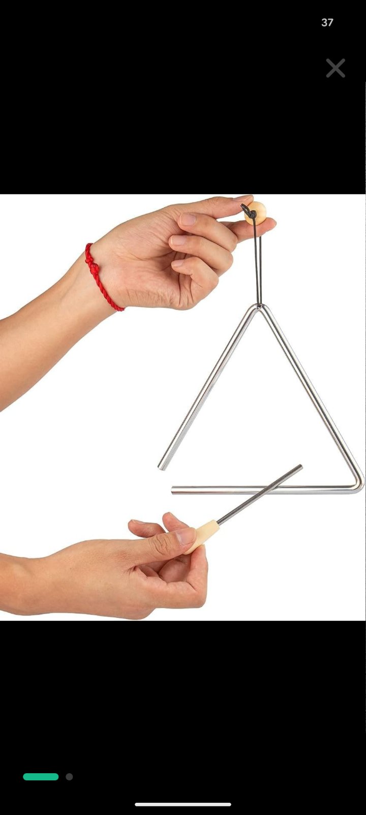 Cloche en métal à sonnette, instrument 🪉 de musique avec baguette 