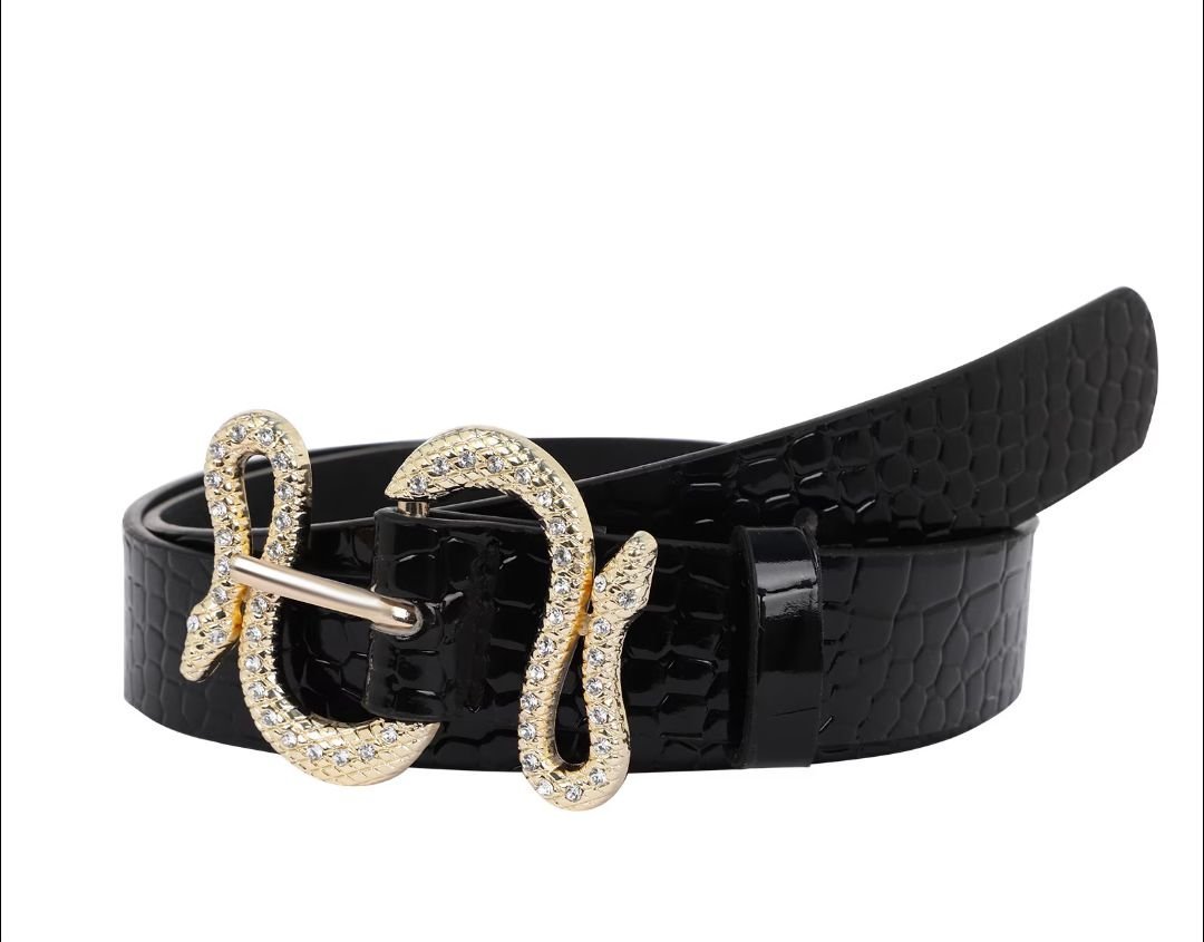Lot des 2 ceintures avec serpent buckle