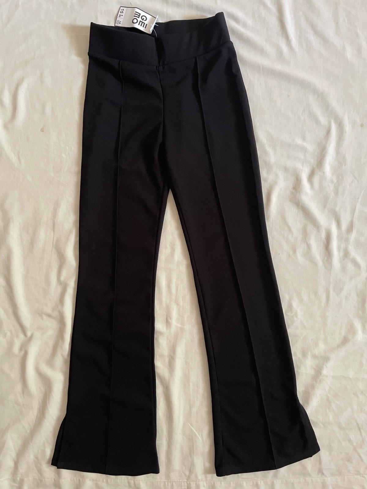 Pantalon kiabi flare taille haute noir — taille xs — neuf avec étiquette