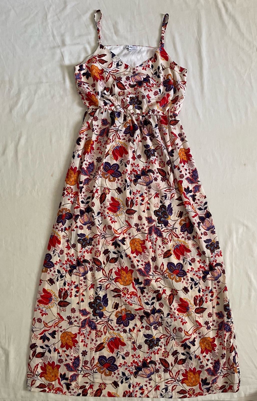 Robe longue fleurie bretelles — taille 36 — neuve jamais portée