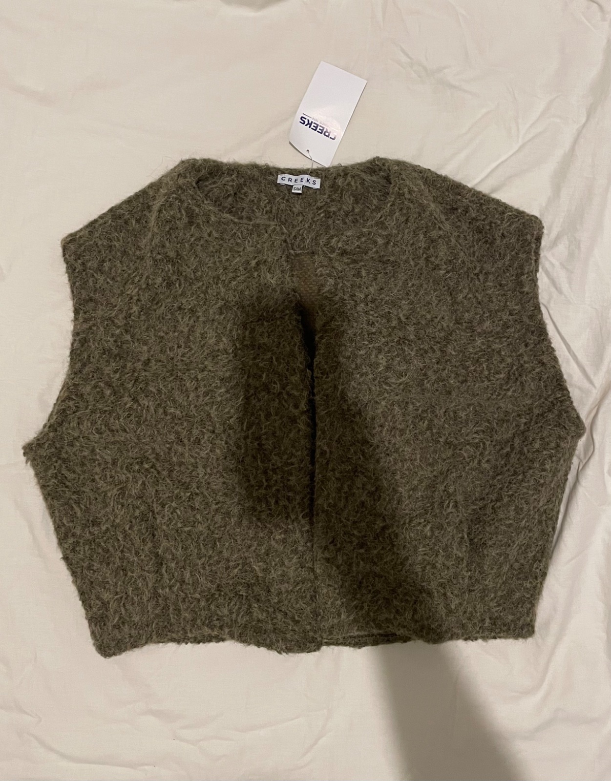 Gilet sans manches Creeks kaki S/M,et aussi L/Xl dispo maille duveteuse, neuf avec étiquette