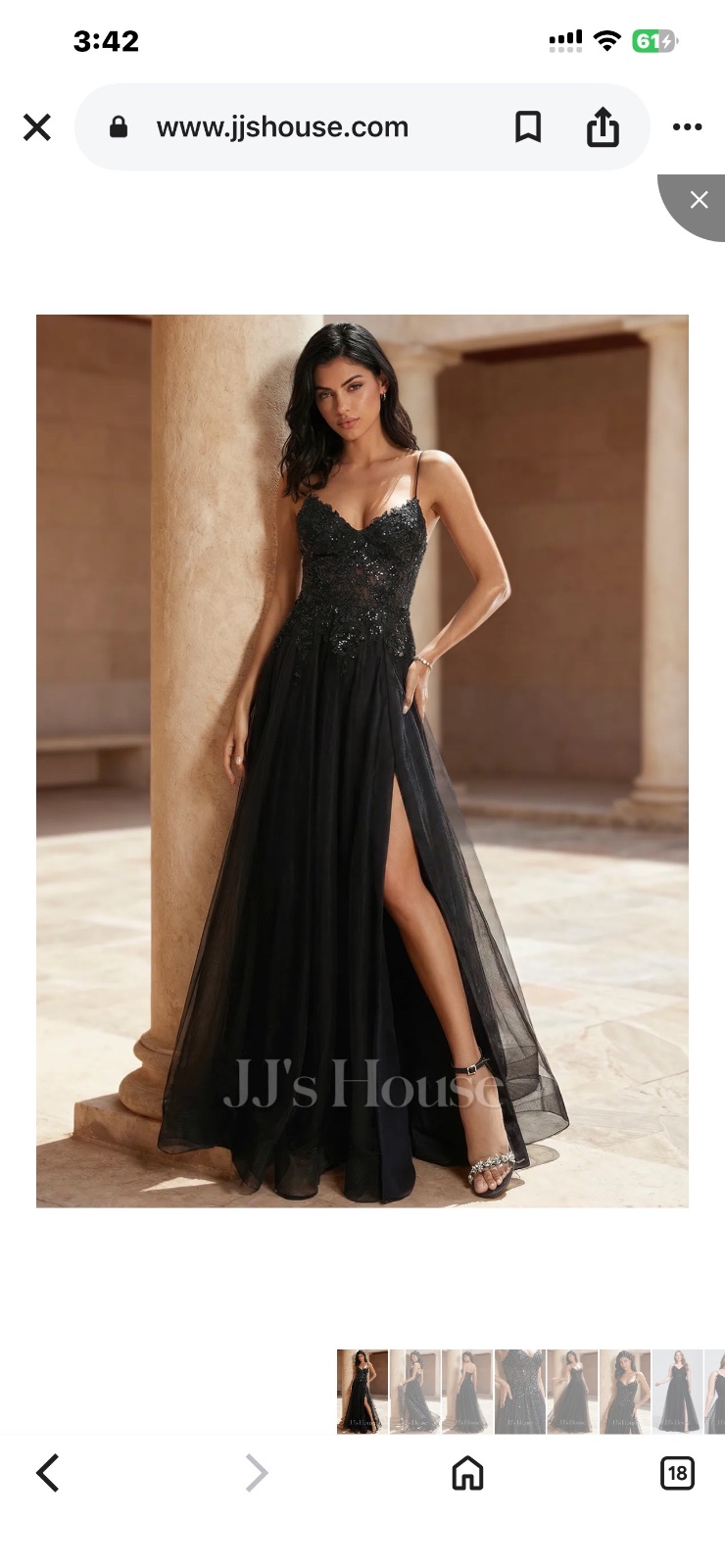 Robe noir dentelle et tule de chez jijihouse