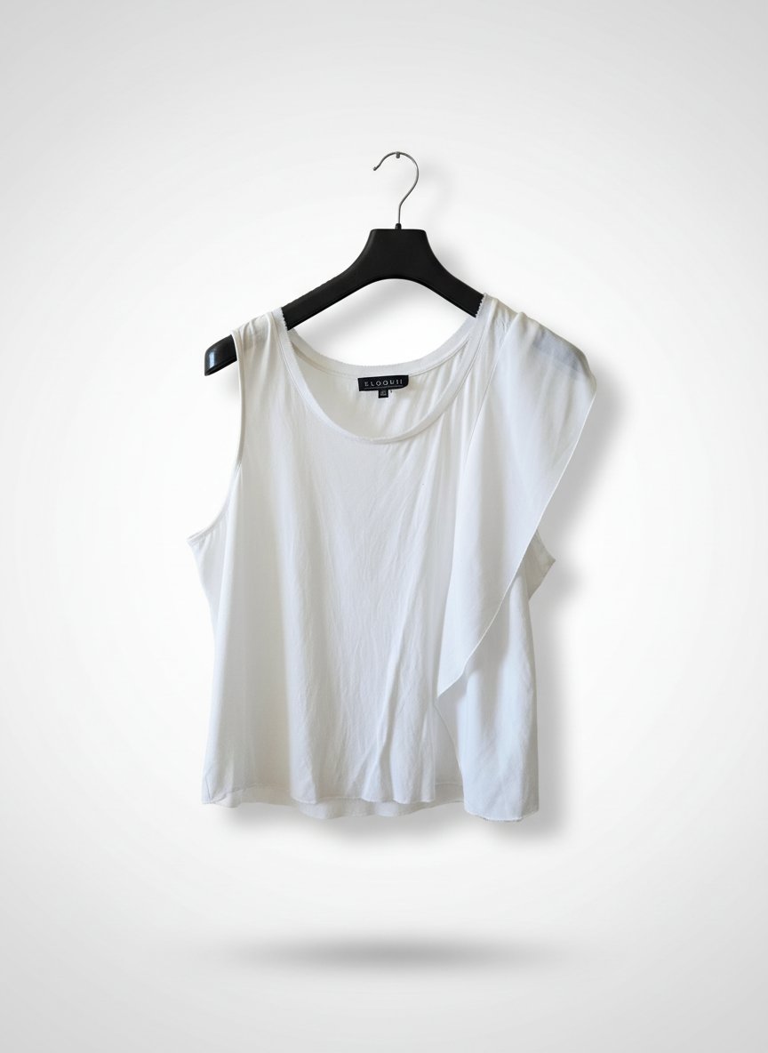 Pull sans manche blanc taille 50
