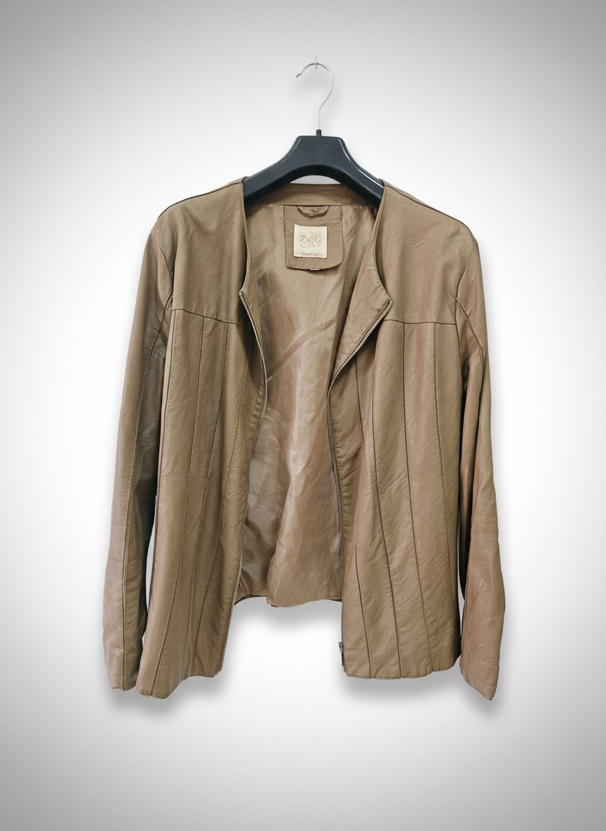 Veste similicuir camel Zuiki