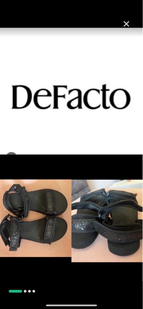 Sandalle noire defacto peu porte 