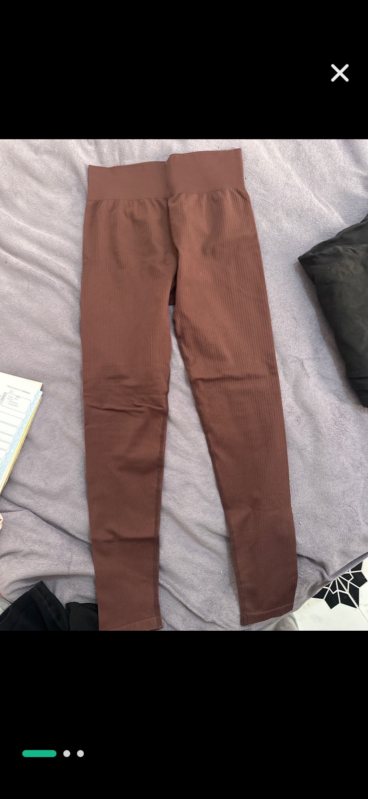 Legging taille haute marron tres bon etat