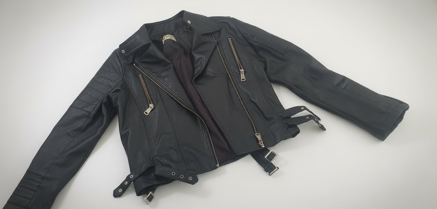 Veste cuir noir