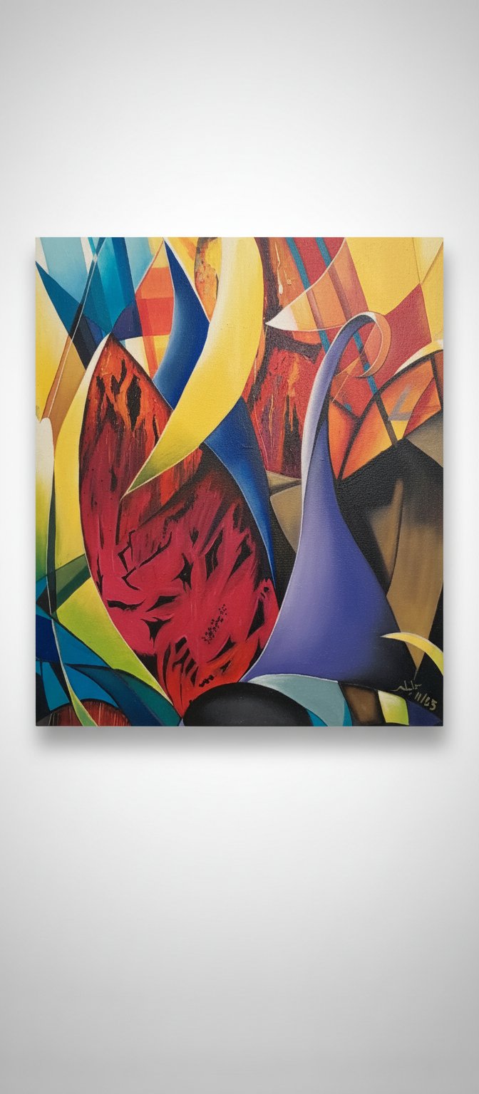 Tableau Abstrait Contemporain 70x70 cm