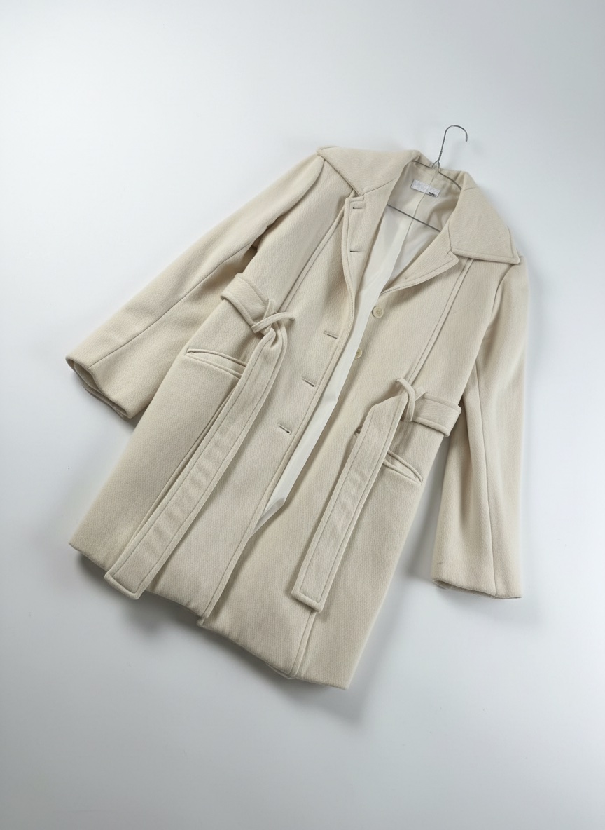 Manteau blanc cassé