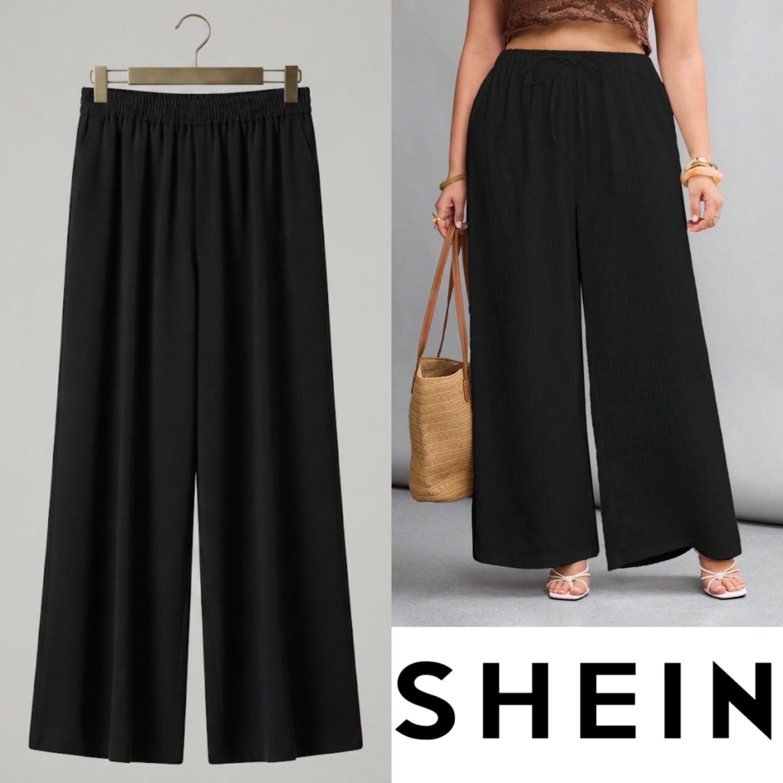 Pantalon Large Élégant et Confortable - shein
