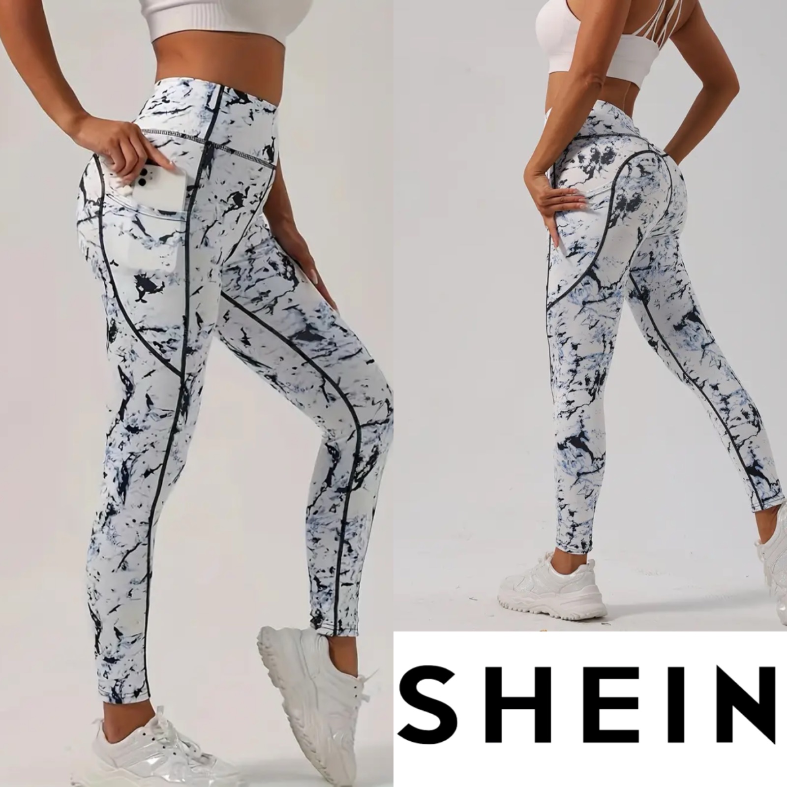 Legging de sport Shein - Effet marbré