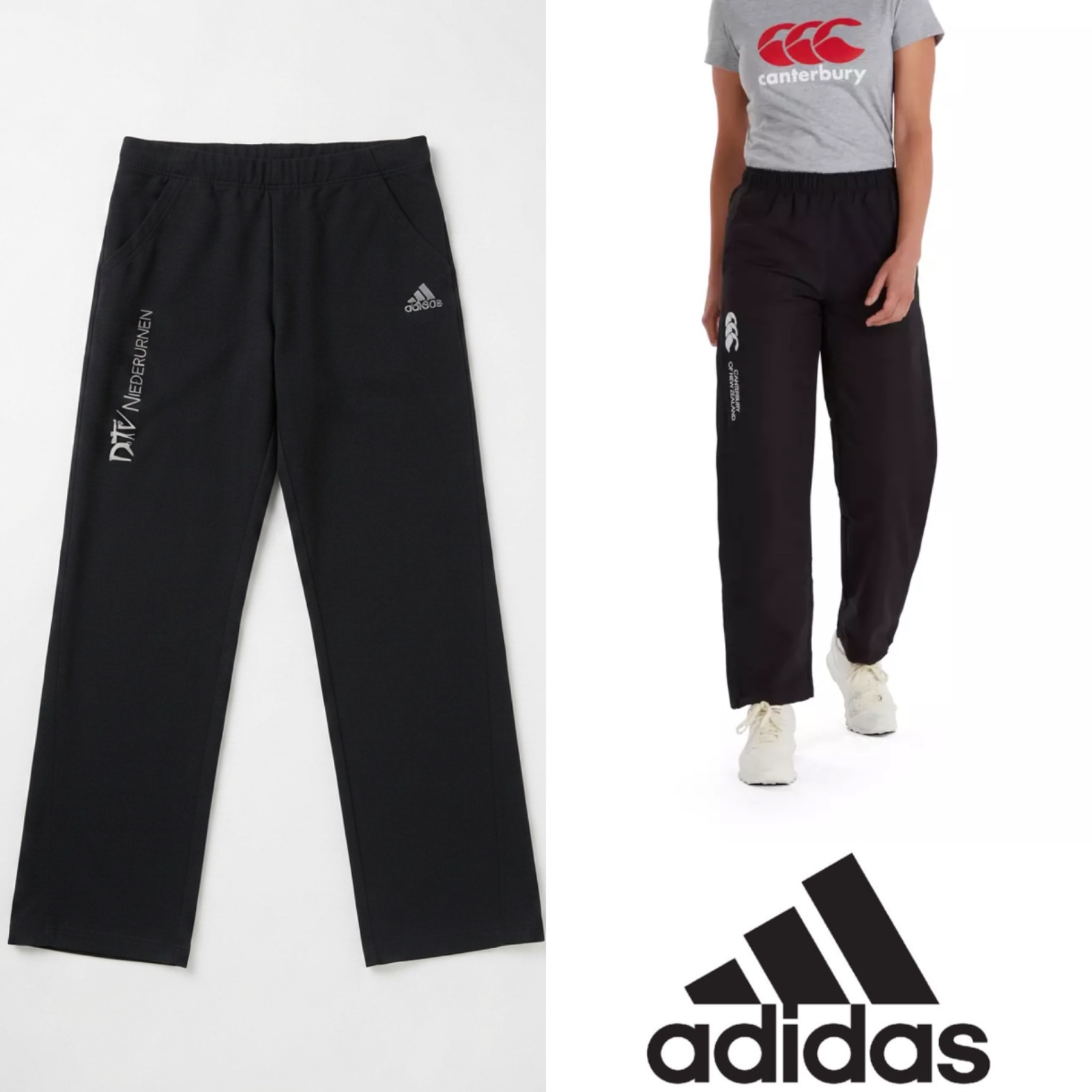 Pantalon de sport Adidas noir - DTV Niederurnen
