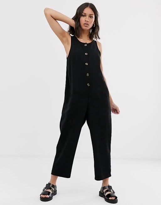 Combinaison Overall noir casual shein