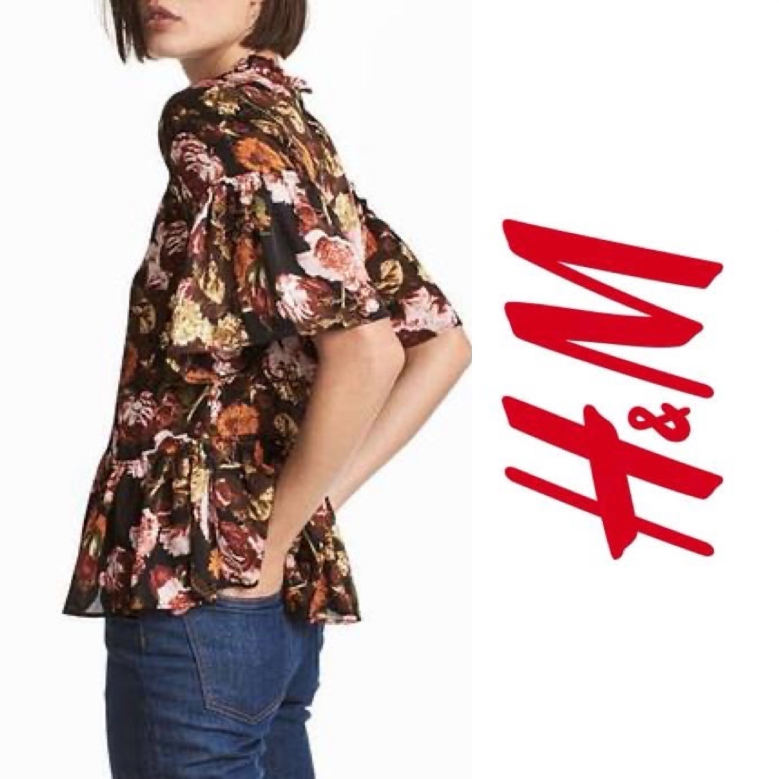 Blouse florale bohème H&M