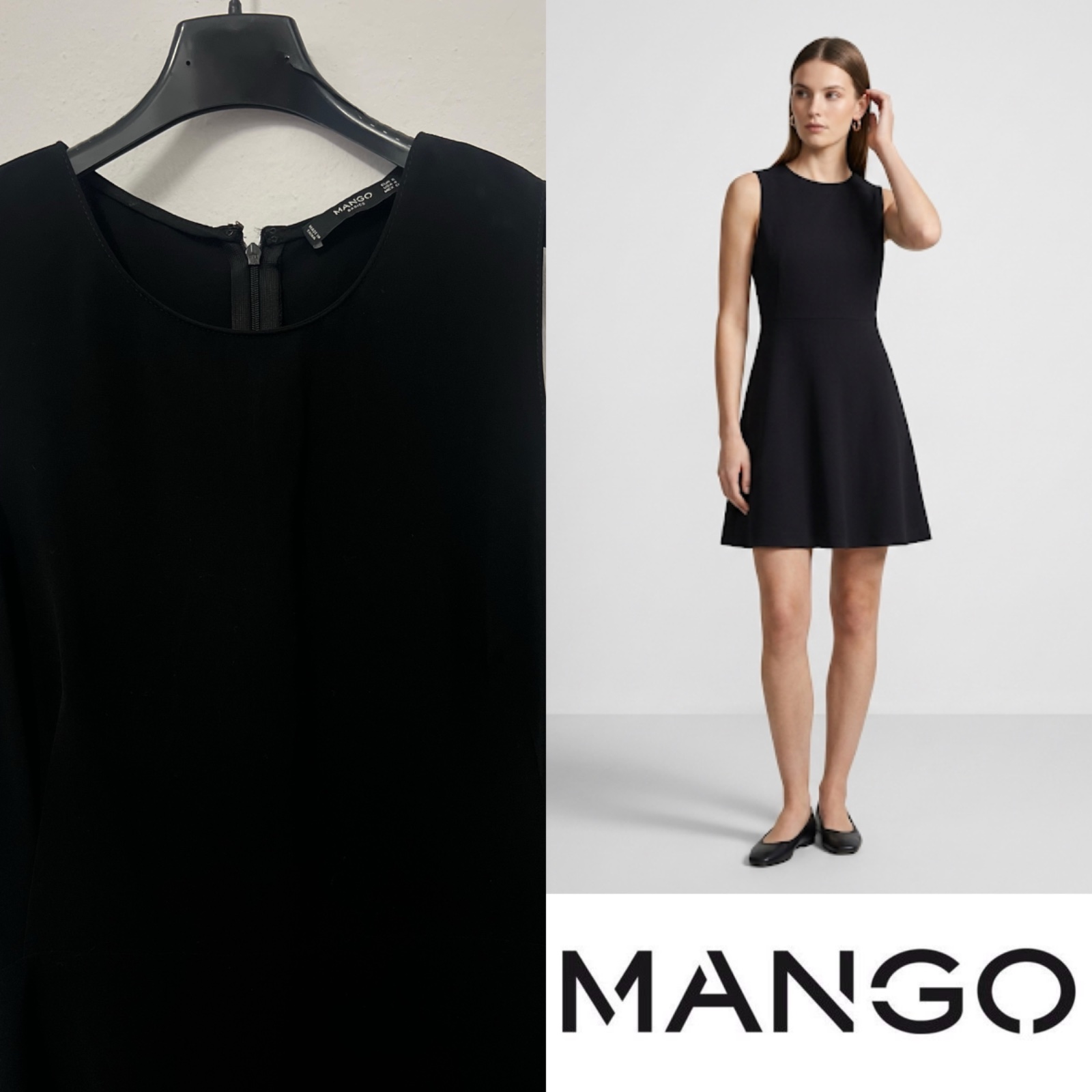 Robe noire classique Mango