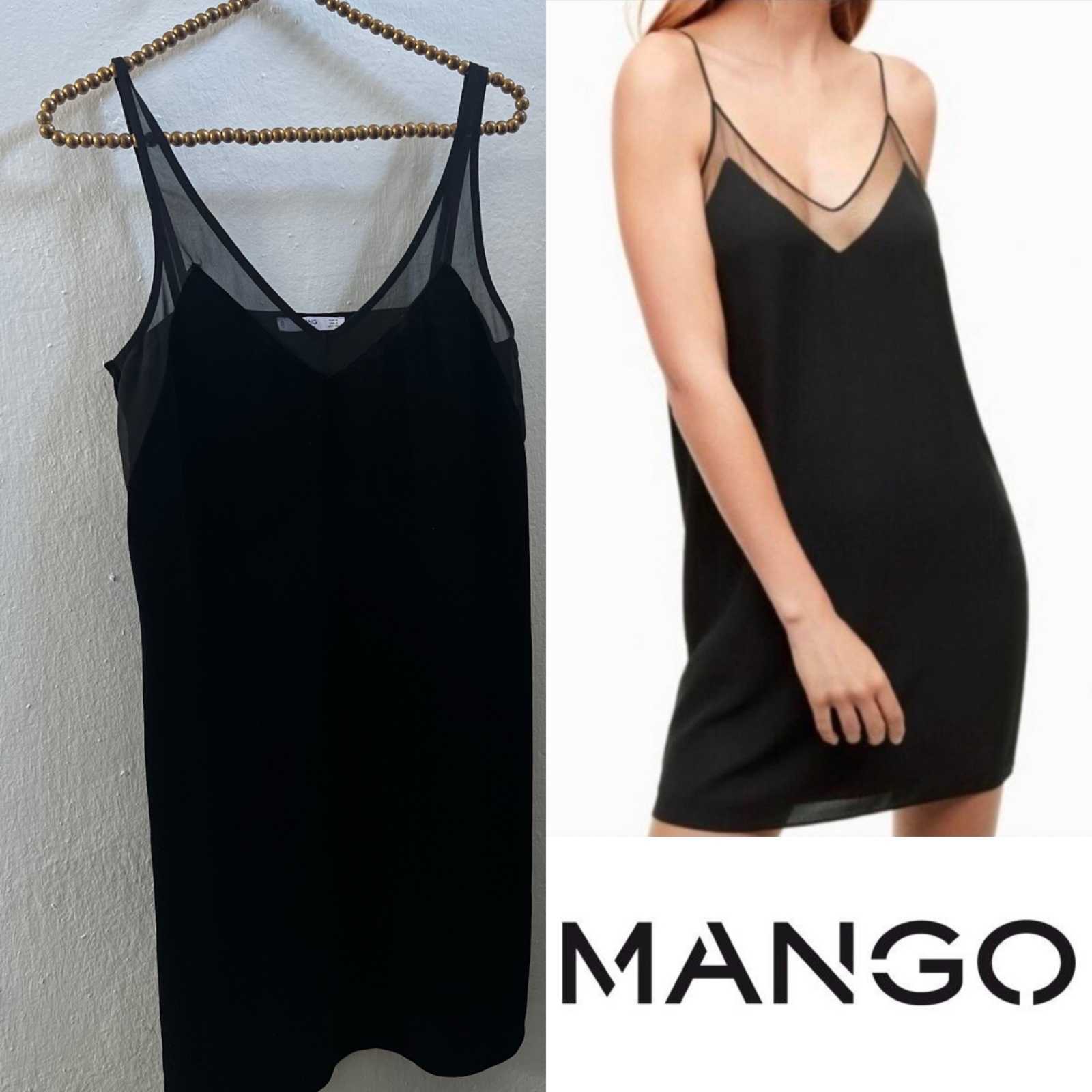 Petite robe noire élégante Mango