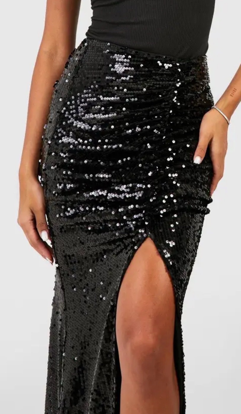 Jupe longue a paillettes taille S