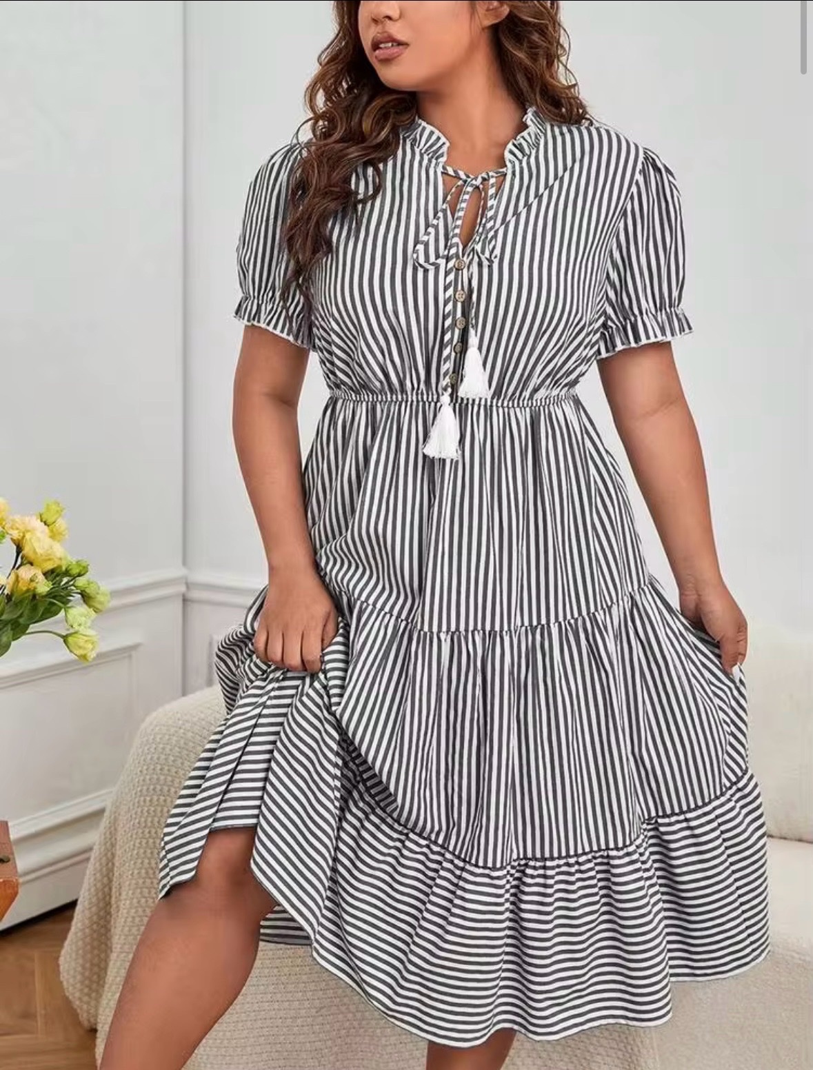 Robe rayée chic & décontractée 