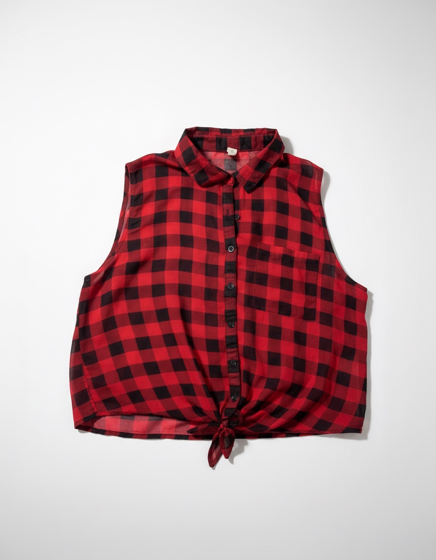 Chemise à carreaux rouge et noir