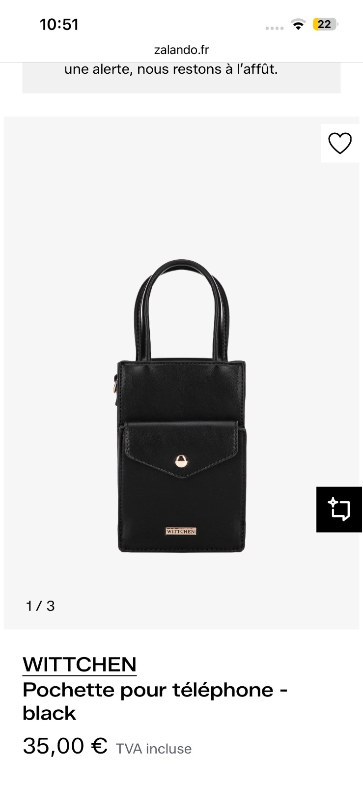 Sac noir avec etiquette