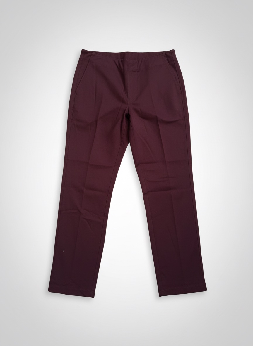 Pantalon posé bordeaux 