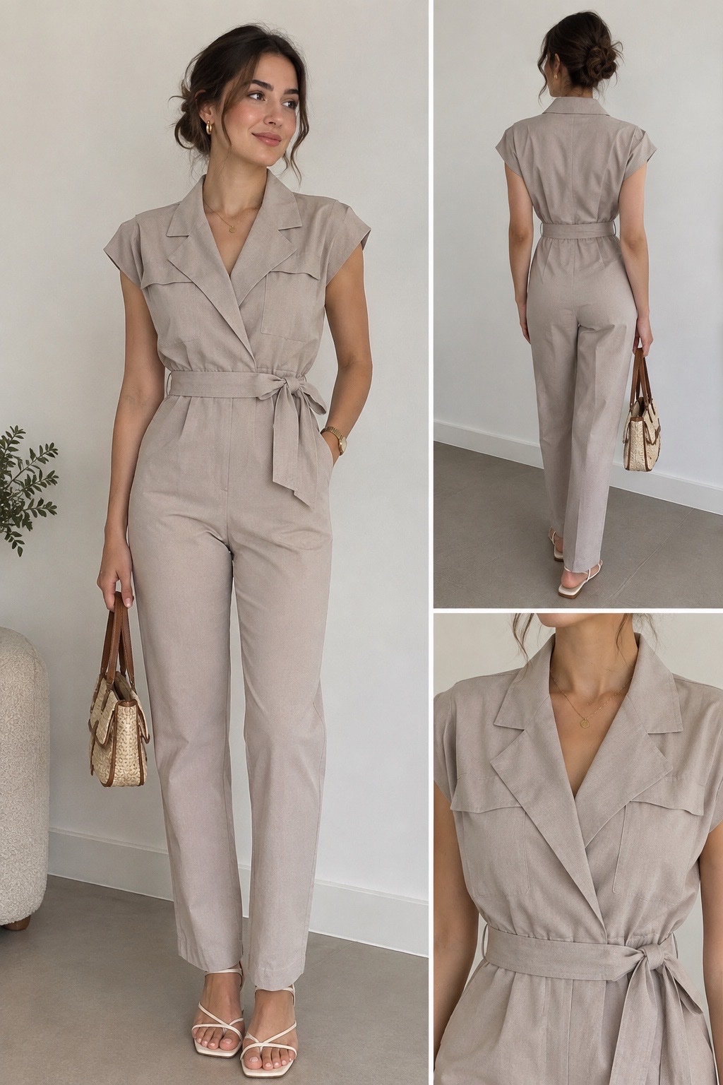Jolie combi beige taille S, made in italy
