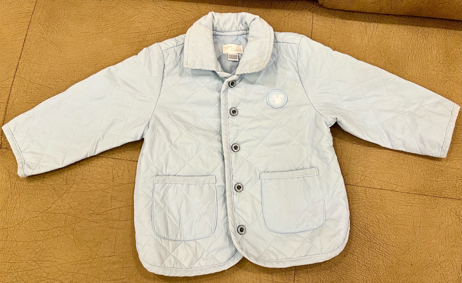  Veste bleu pastel matelassee legere de chez chicco 12 mois