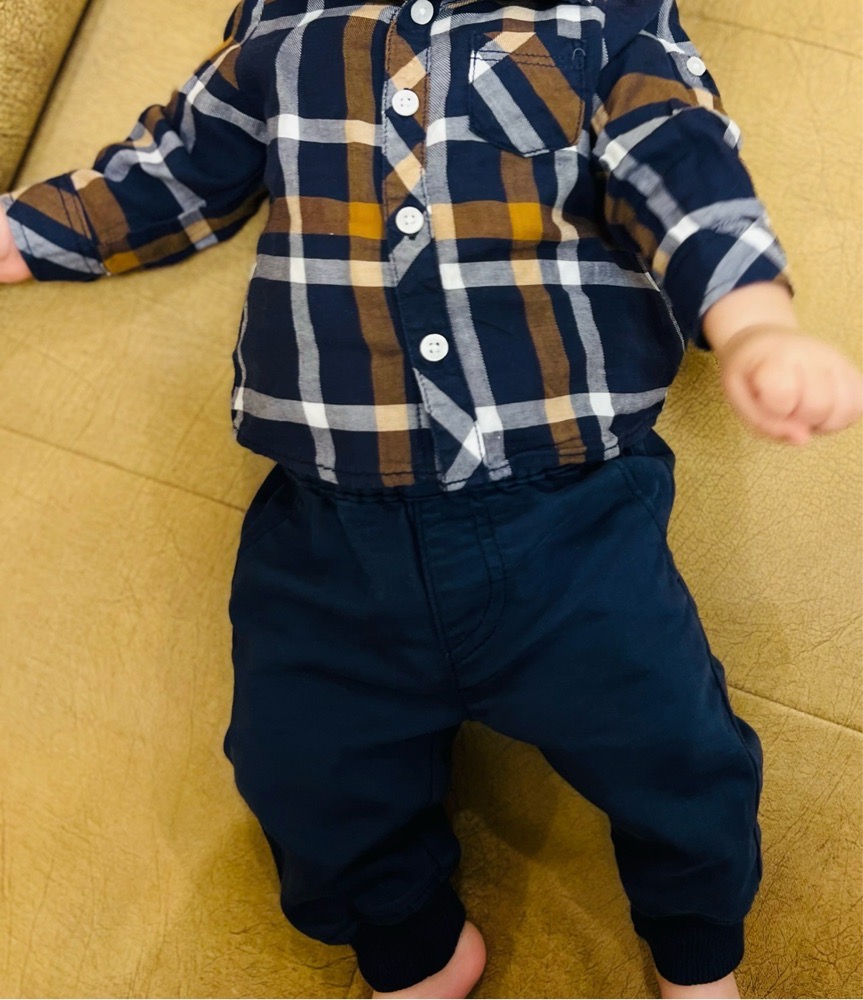 Chemise tap a l oeil avec pantalon benetton 0-3mois