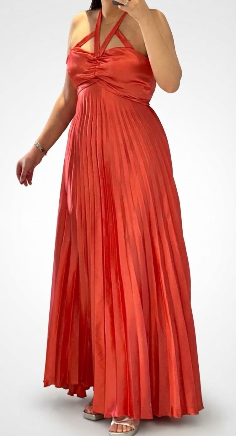 Robee soirée simple en orange taille S