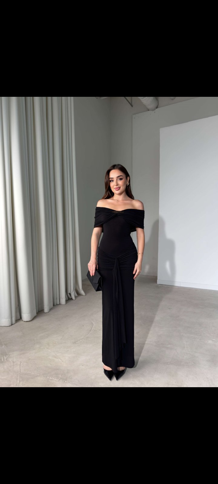 ​Robe de soirée longue noire – Style élégant et raffiné