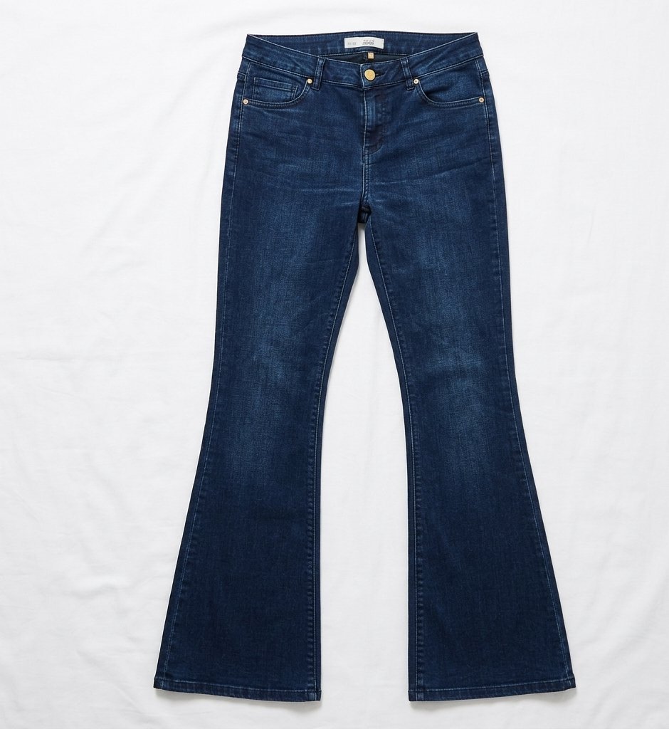 Jean Flare Topshop MOTO Jessie - Bleu Brut - W32 L34