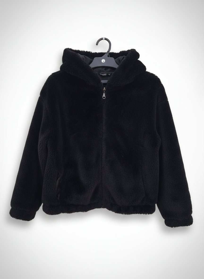 Veste forrure noir