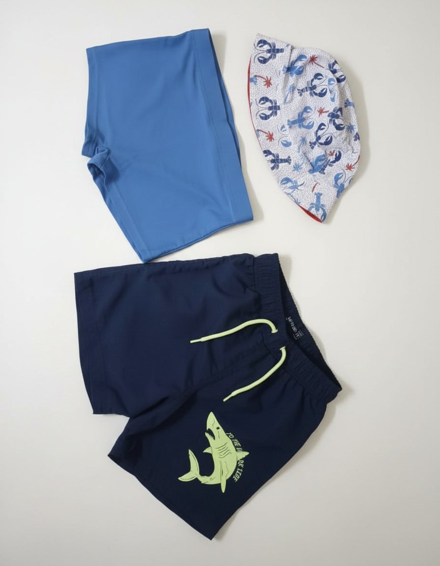 Deux Maillot de bain avec chapeau