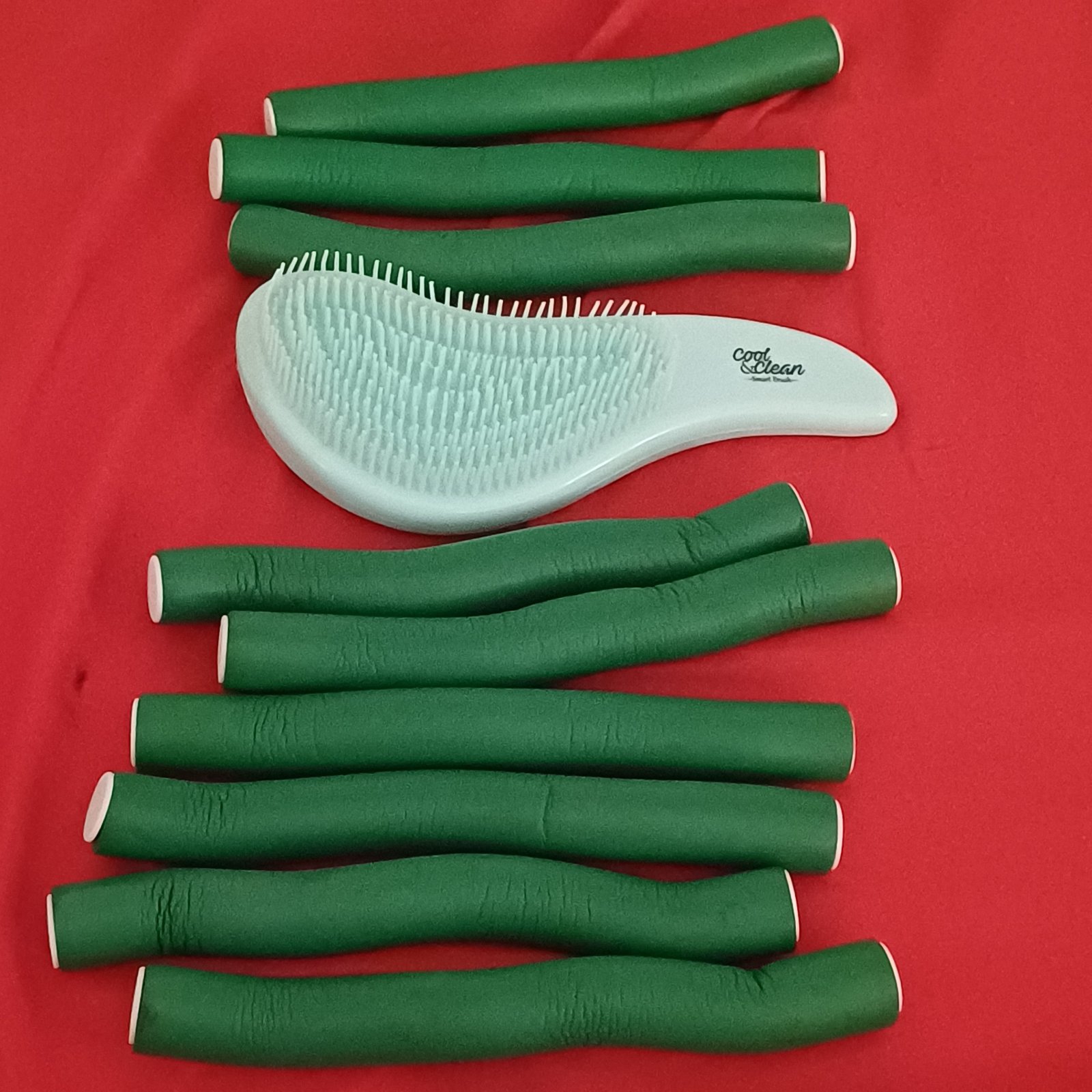 Lot de rouleaux à cheveux en mousse+ brosse 