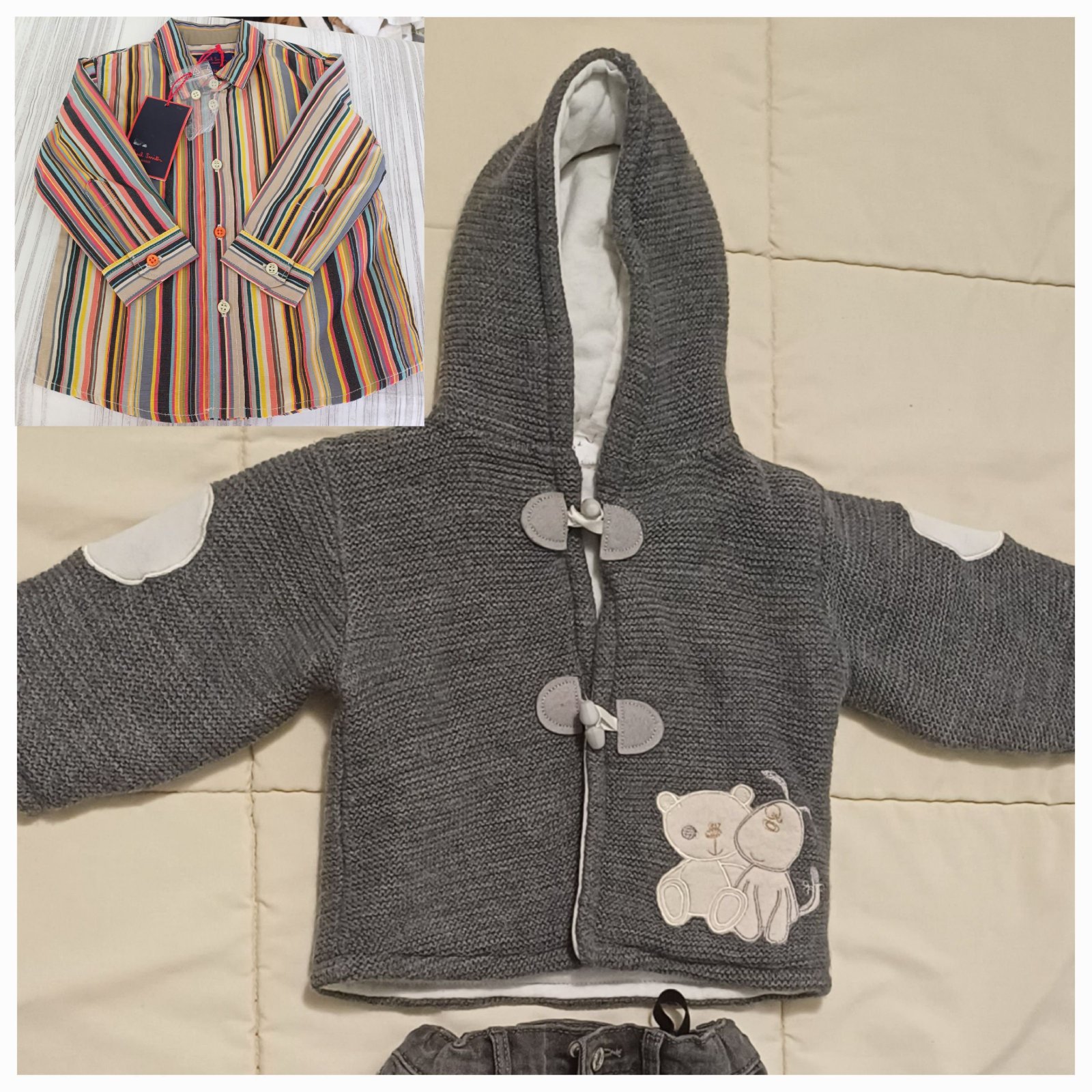 Gilet gris 12 mois et chemise 12 mois  marque Paul smith 
