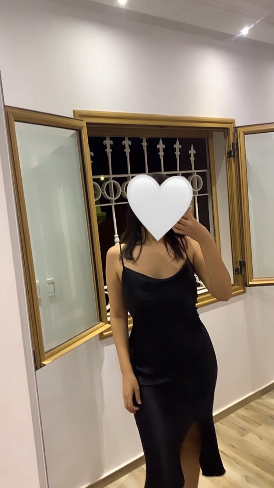 Robe satin noir 