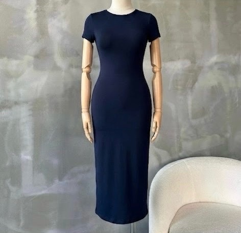 Robe longue moulante – Noir 