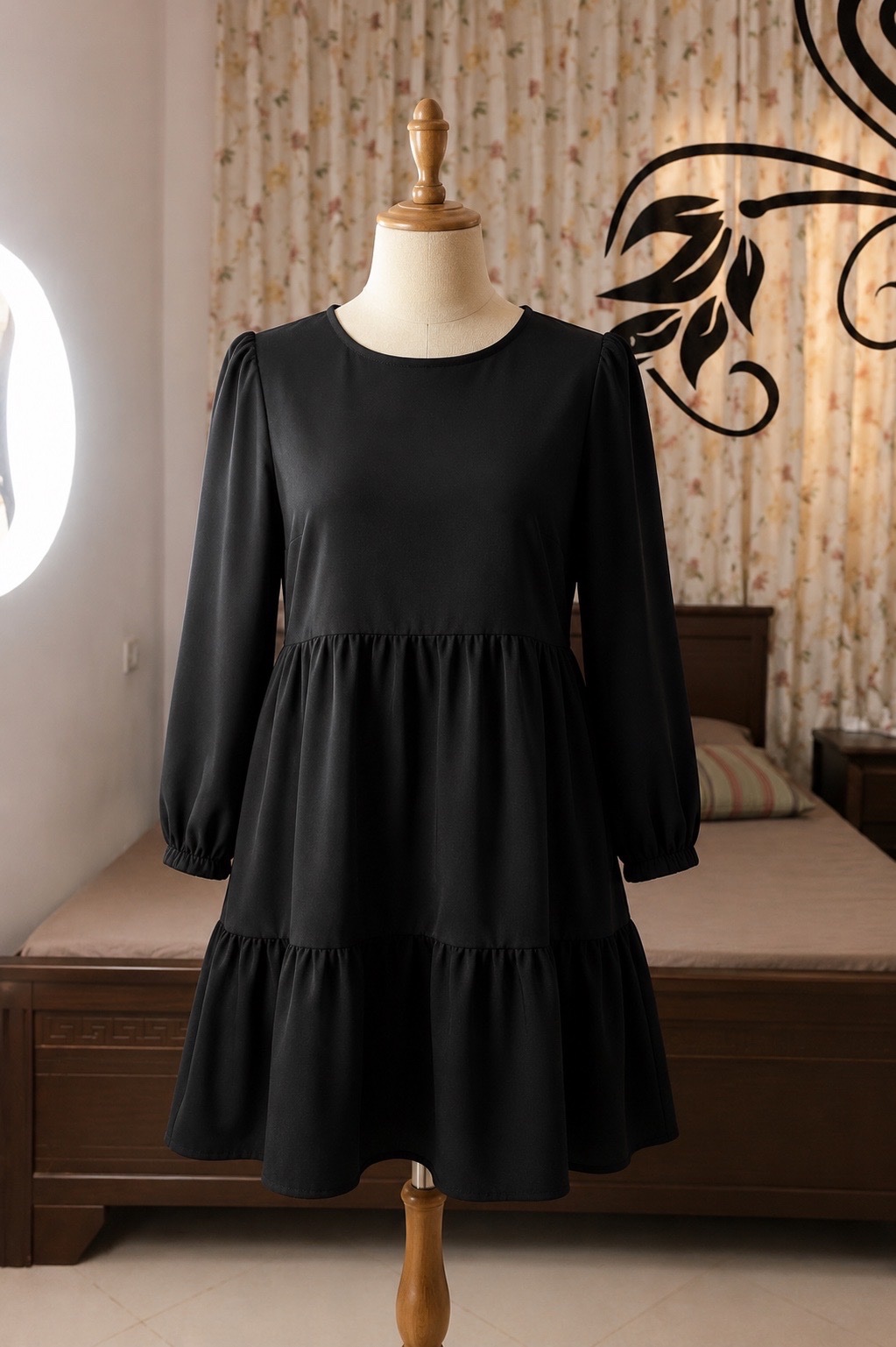 Robe chemise noire élégante