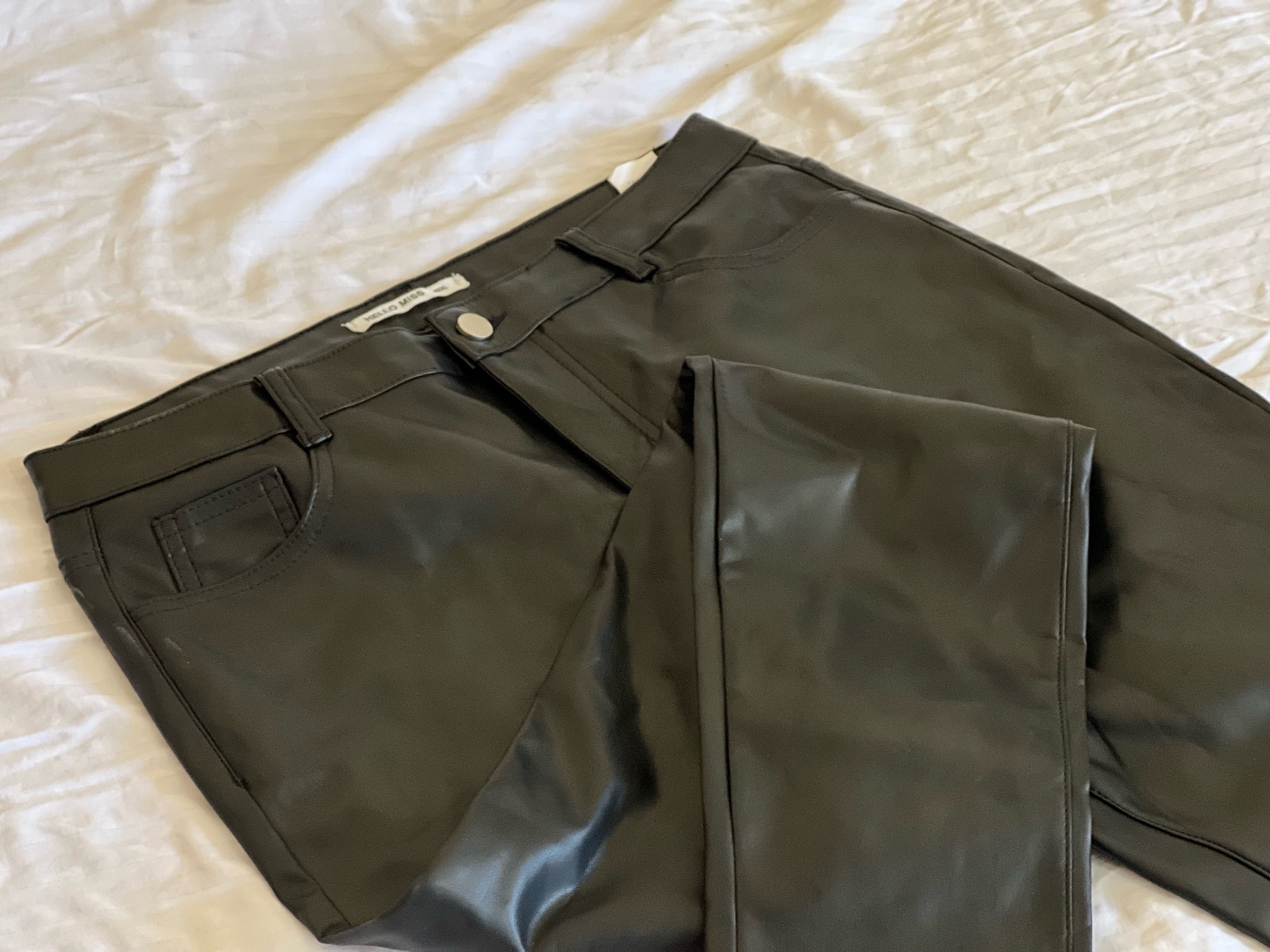 Pantalon cuir noir 
