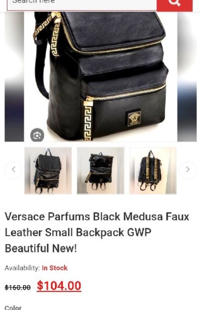 Sac a dos versace 