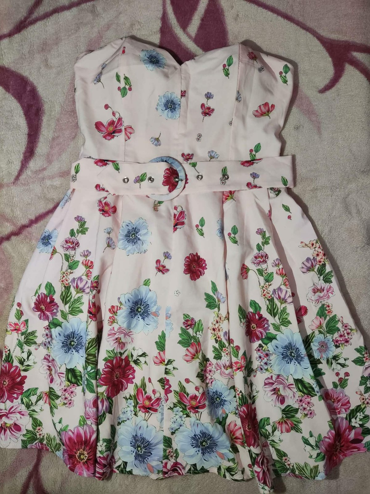 Robe mini à fleurs