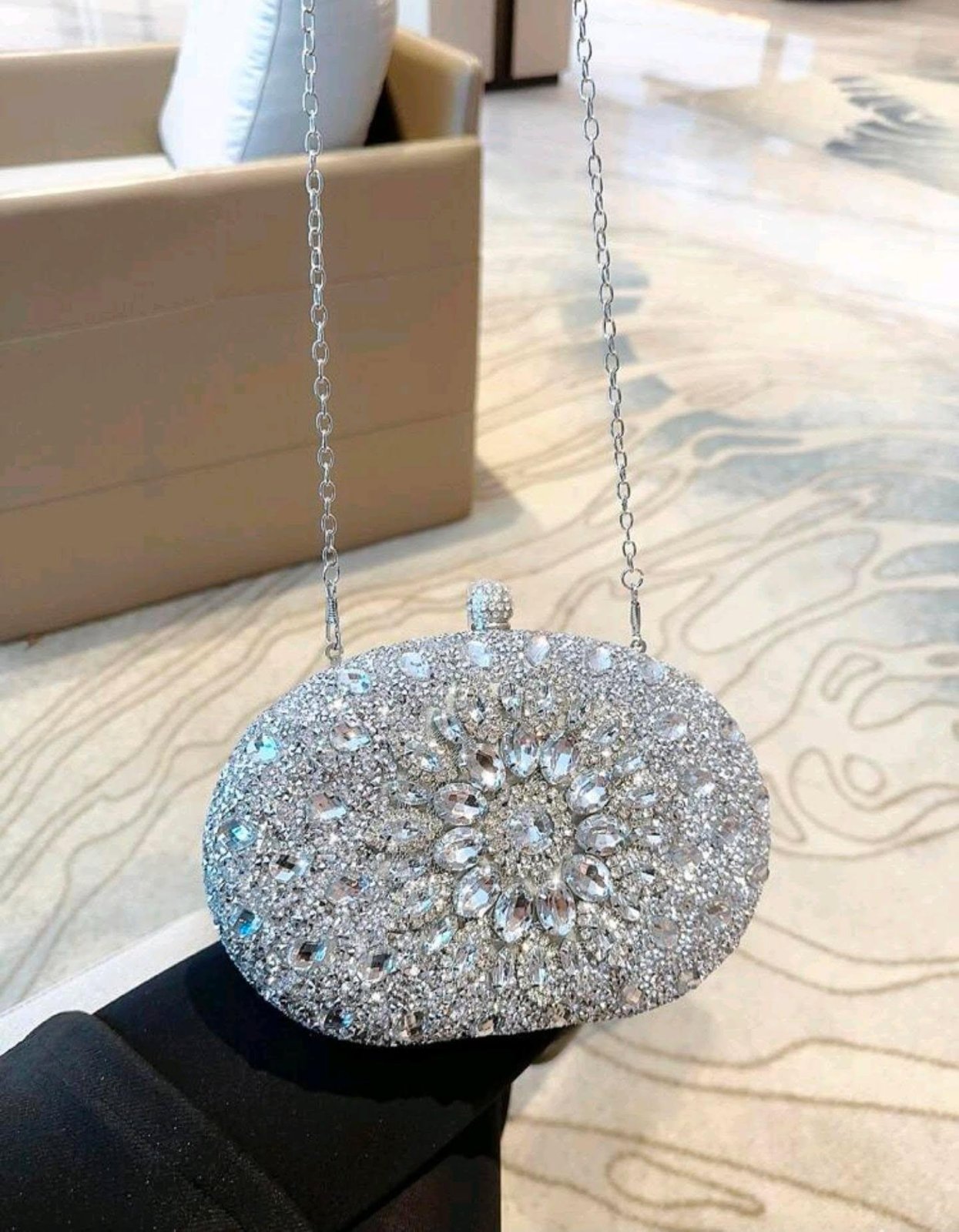 Sac soiré argent