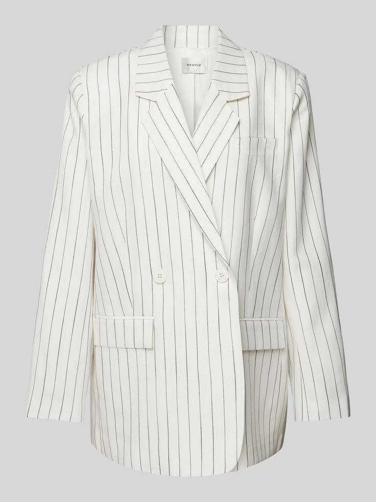  Blazer Rayée Croisé 
