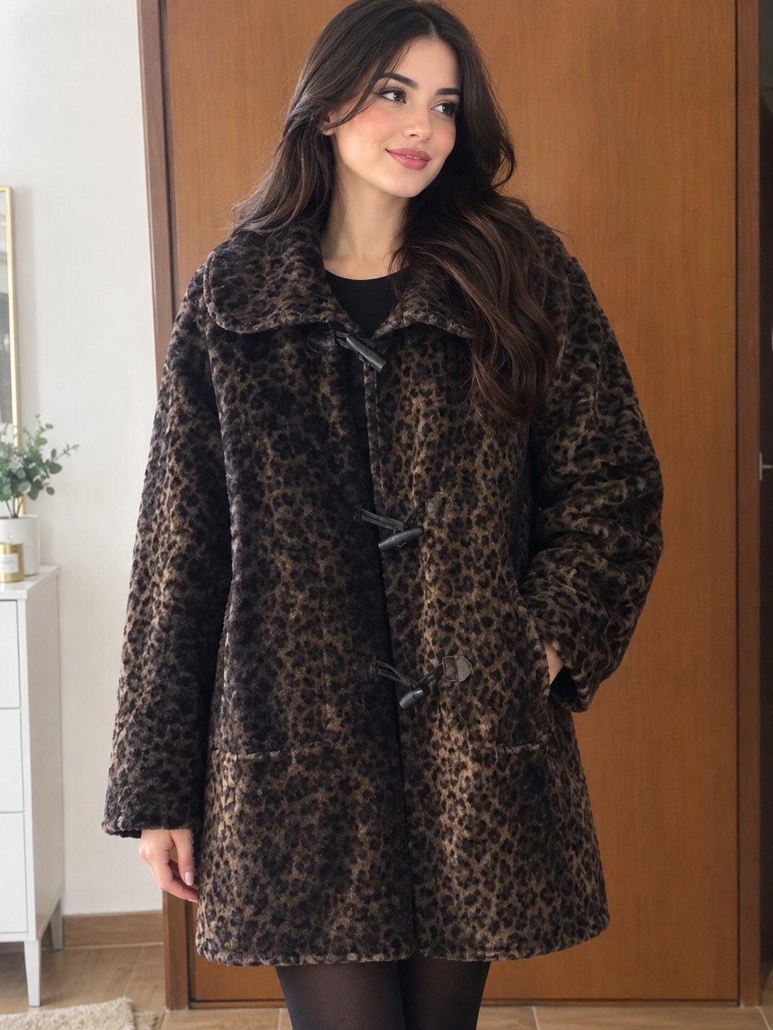 Veste en velours tigré 