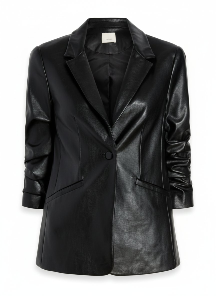 Blazer en cuir véritable 