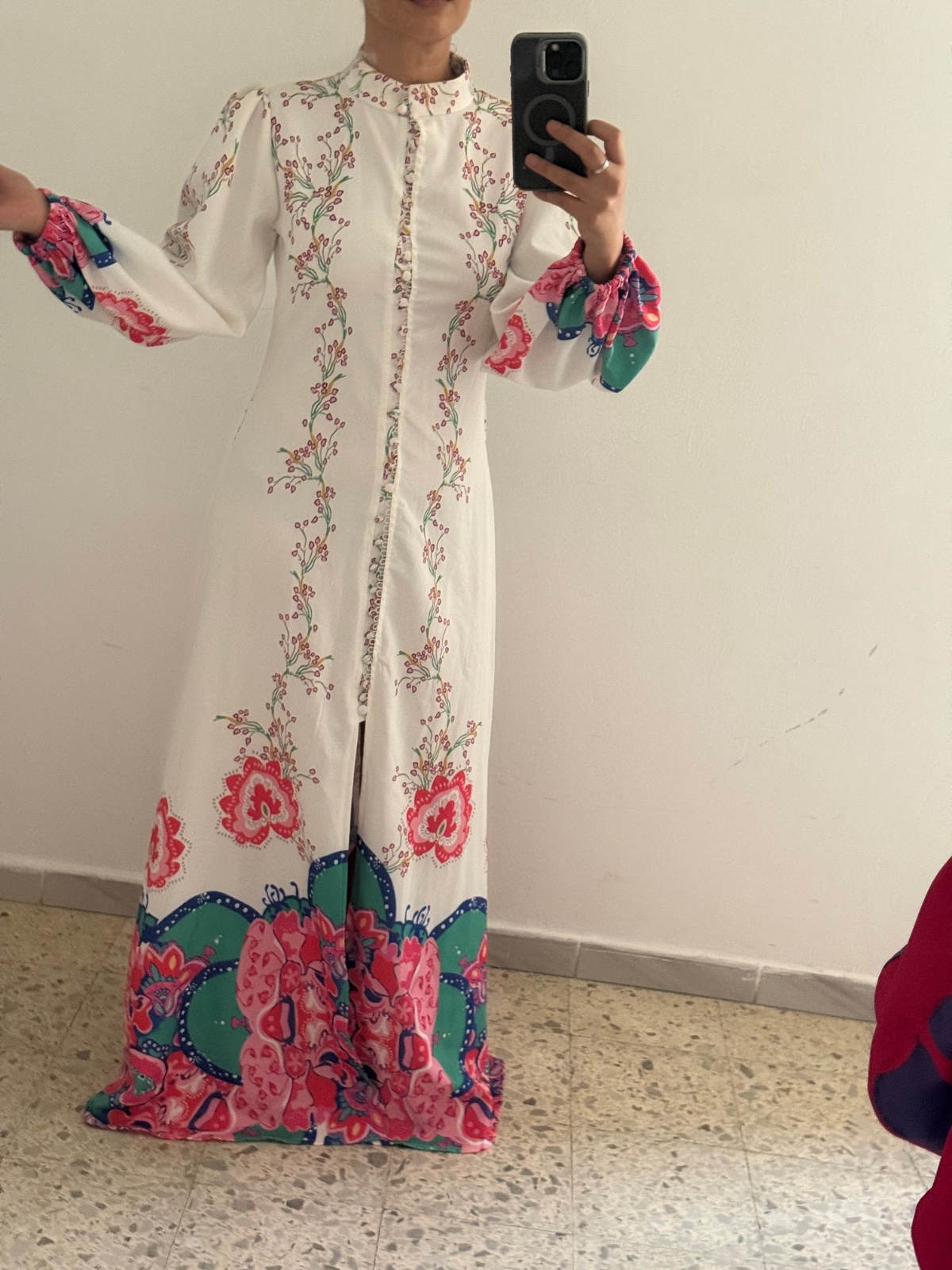 Robe longue multicolore
