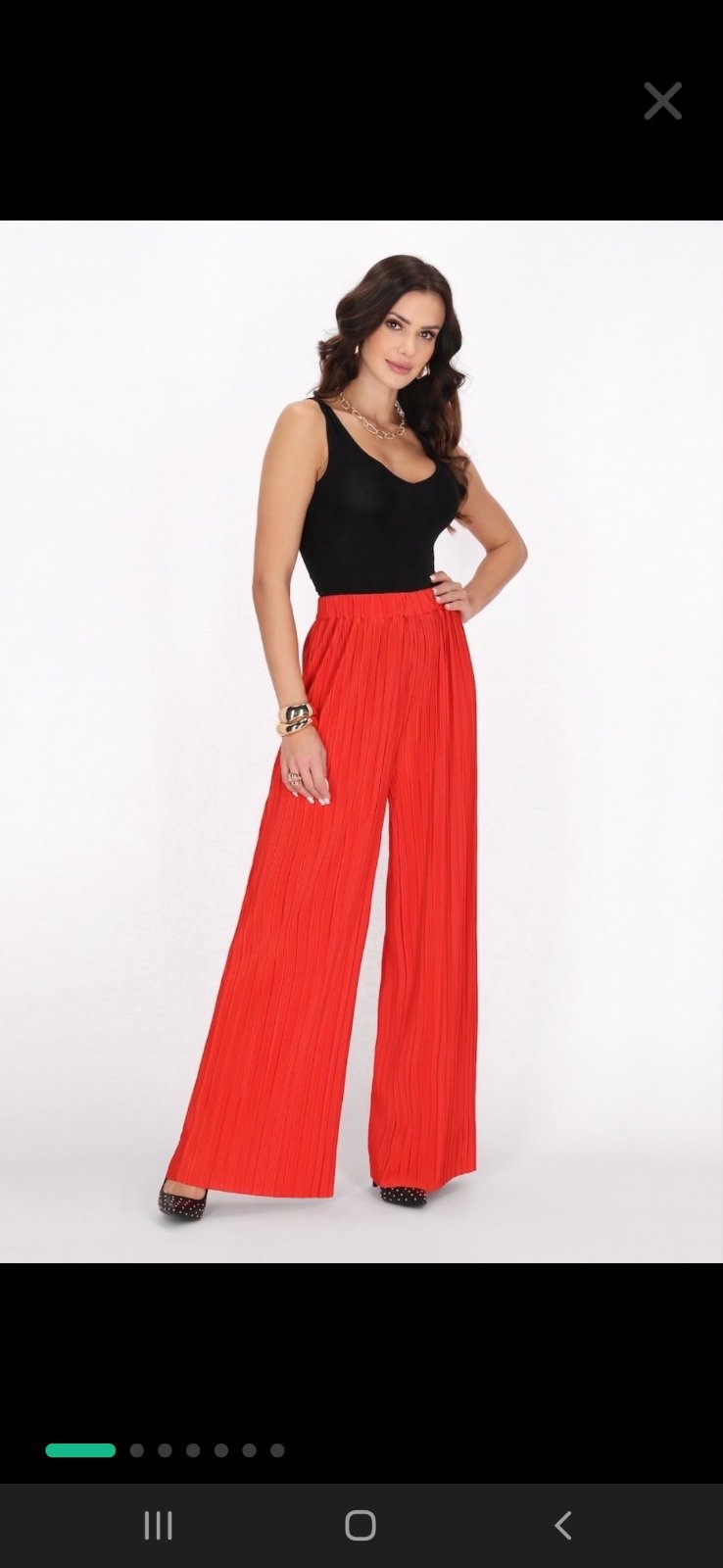 Pantalon large plissé 
