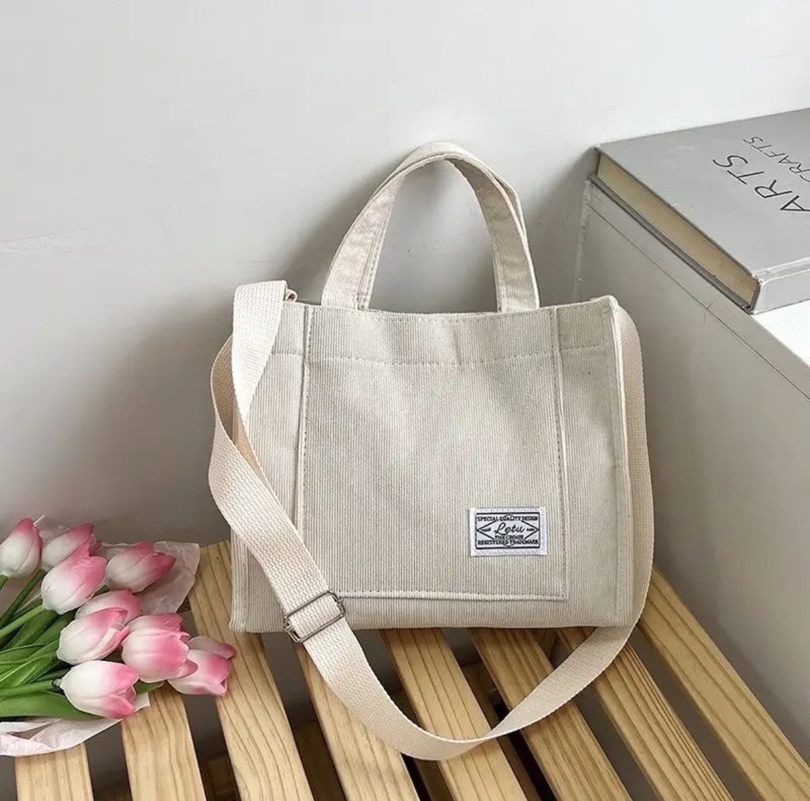 Sac bandoulière beige