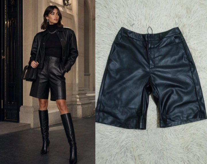Short cuir
